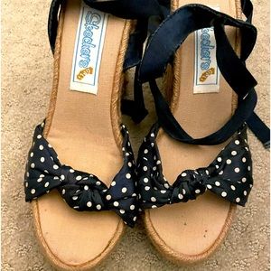 Sketcher, wedge, polka dot, espadrille. Size 7, like new.